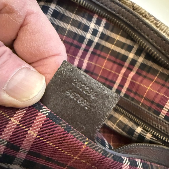 Vintage Gucci Brown Shoulder Bag with Gold Accents - Picture 4 of 6